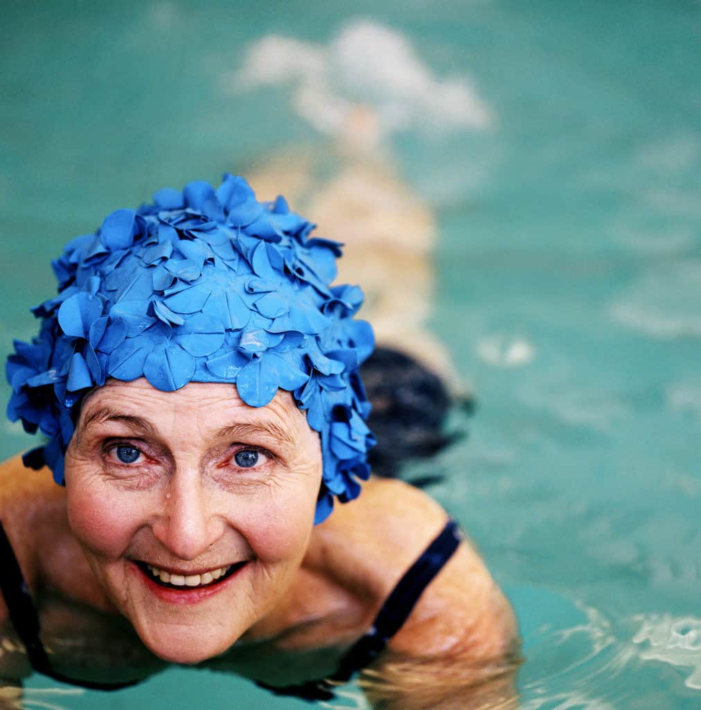 elderly swimming